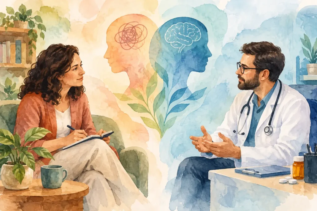 Diferença entre psicólogo e psiquiatra na prática